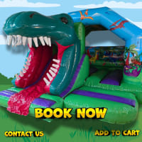 3D Dino single head front bounce and slide Hire