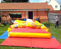 How do you inflate your bouncy castles?