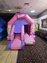 Barbie Pink Front Slide & Bounce 12x16ft hire