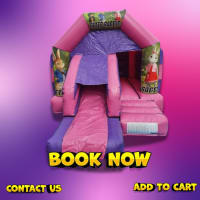 Peter Rabbit Pink Front Slide & Bounce 12x16ft Hire