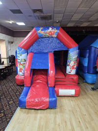 Christmas Red & Blue front slide and bounce 12ft x 16ft