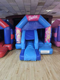 Barbie Blue Front Slide & Bounce 12x16ft hire