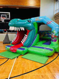 3D Dinosaur Open Mouth Bounce and Slide 12ft x 15ft - YMA Bouncy