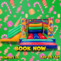 Candy Land Side Slide and Bounce Hire