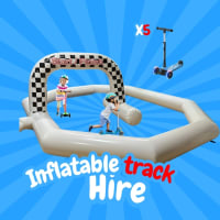 Inflatable Race Track & Scooters (x5) Hire