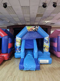 Cars Blue Front Slide & Bounce 12x16ft