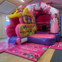 3D Princess Bouncy Castle With Slide
