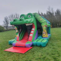 Crocodile Jungle Bounce & Slide Bouncy Castle