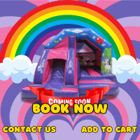 Unicorn Front Slide Bouncy Castle