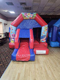 Baby Shark Red & Blue front slide and bounce 12ftx16ft