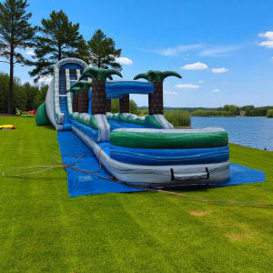 28' Rocky Falls Dual Lane Water Slide