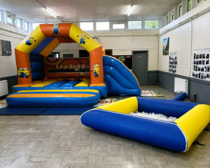 Minions Slide Bouncy Castle - Ball Pool