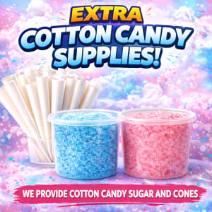 Extra 50 Servings of Cotton Candy Supplies (No machine)