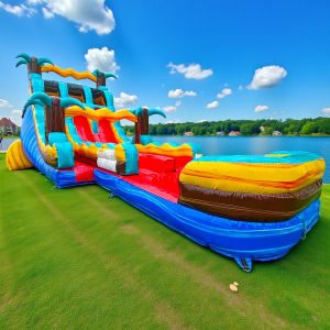 20' Tropic Shock Hybrid Dual Lane Waterslide