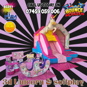 3d unicorn and soft play