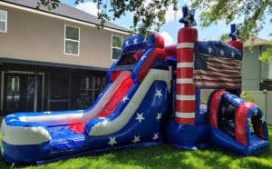 Old Glory (Water Slide Combo with Pool & Basketball Hoop)