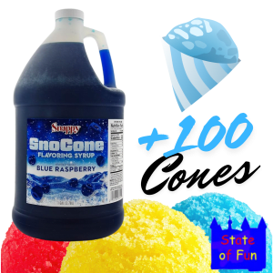 100 Servings: Blue Raspberry Snow Cone Syrup Pack