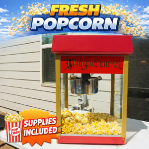 4 oz Popcorn Machine + Product for 40+ Guests
