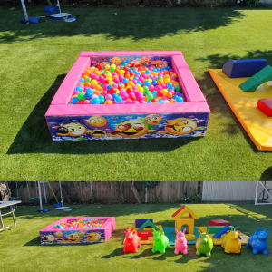 Pink Ball Pit Soft Play Equipment Set Bouncy Castle Hire Soft Play Hire In Surrey Surbiton Kingston Worcester Park And Areas Surrounding Surbiton