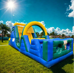 50' Cool Blue Obstacle Course