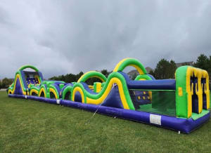 100ft Radical Run (40ft plus 30ft Obstacle Courses plus 30ft Rock Wall and Slide)