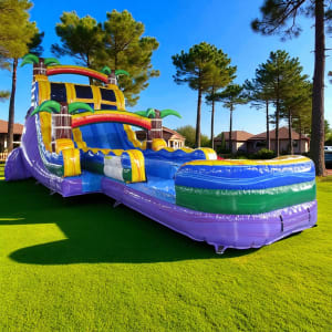 20' Goombay Double Lane Hybrid Water Slide