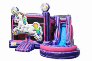 Unicorn Wet Slide Bounce
