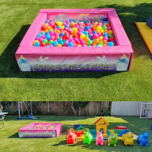 Pink Ball Pit Soft Play Equipment Set Bouncy Castle Hire Soft Play Hire In Surrey Surbiton Kingston Worcester Park And Areas Surrounding Surbiton