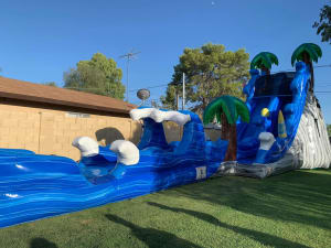 22ft tall 50ft long Malibu Wave! Waterslide + slip n slide attached!