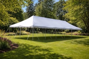 20 x 60 Pole Tent Package (100 White Chairs)