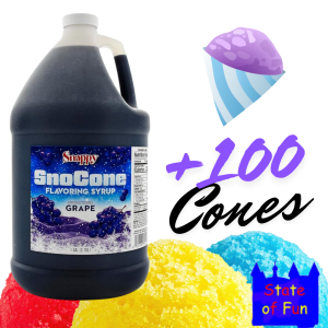 100 Servings: Grape Snow Cone Syrup Pack
