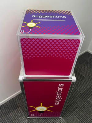 Feedback & Suggestion Box Hire