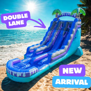19' Tropical Deep Sea Double Lane Water Slide