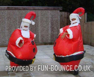 Sumo Suits Super Santa Clause 4 Pack Bouncy Castle Inflatable Hire In Leeds Wakefield Huddersfield Halifax York Sheffield