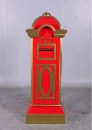 Mailbox Prop Hire - Red and Gold