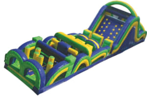 60ft Radical Run (30ft Obstacle Course plus 30ft Rock Wall and Slide)