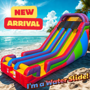 22' Wacky Double Lane Water Slide