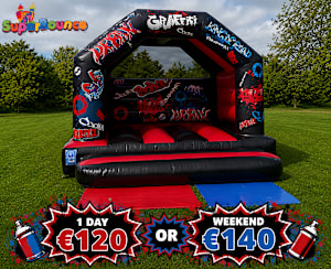 Graffiti Bouncy Castle 12x12