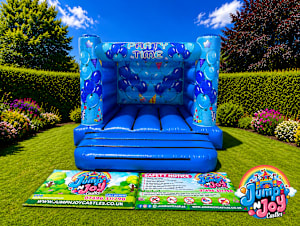 Blue Party Low Height Bouncy Castle