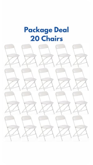 20 White Chairs Package