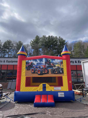 Castle Bounce House W/ Monster Truck Panel
