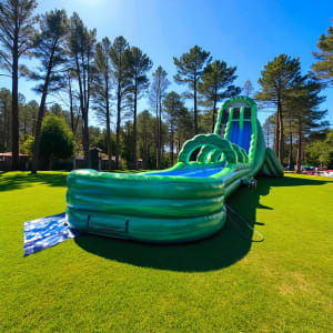 32' Incredible Hulk Dual Lane Water Slide