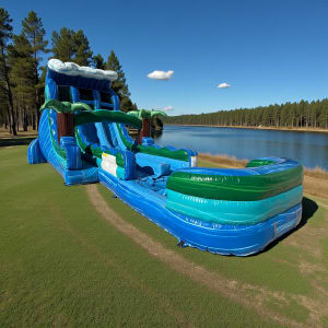 21' Trop Wave Dual Lane Hybrid Water Slide