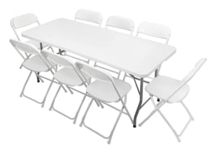 8 Chairs / 1 Table Party Package