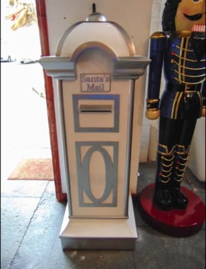 Mailbox Prop Hire - White and Silver