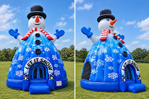 Giant Snow Man Bounce House 27' Tall Call to Book