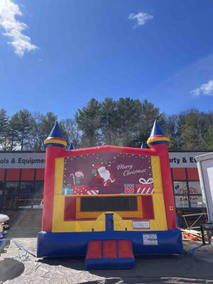 Castle Bounce House W/ Christmas Panel