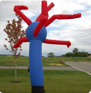 Sky Dancer Blue One Legged with Red Limbs