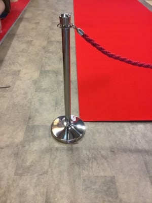 Rope & Pole Red Carpet 10m