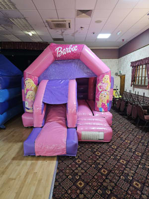 Barbie Pink Front Slide & Bounce 12x16ft hire